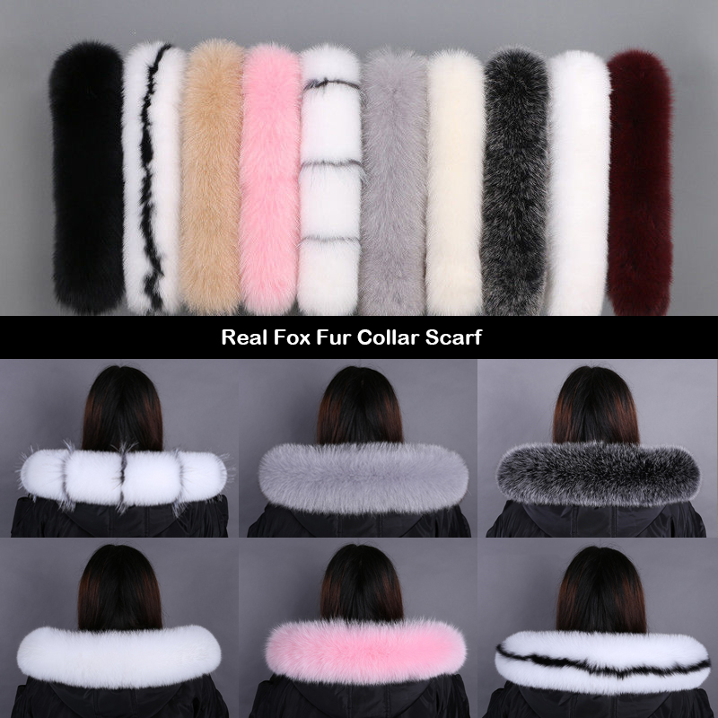 Winter Clothing Essentials - Women Luxury Natural Fox Fur Scarf