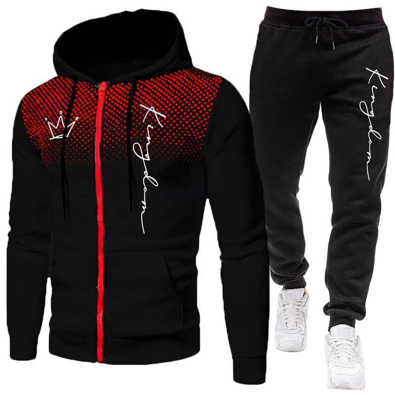 Winter Clothing Essentials - King Men's Jacket Tracksuit Casual Dot