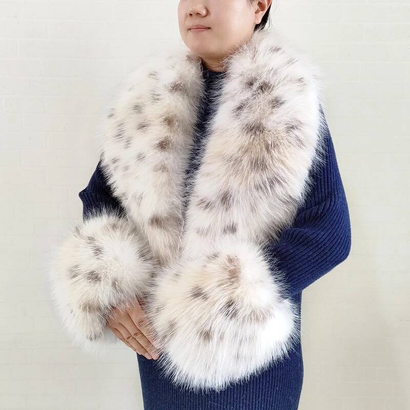 Winter Clothing Essentials - Large Women Faux Fox Fur Scarf