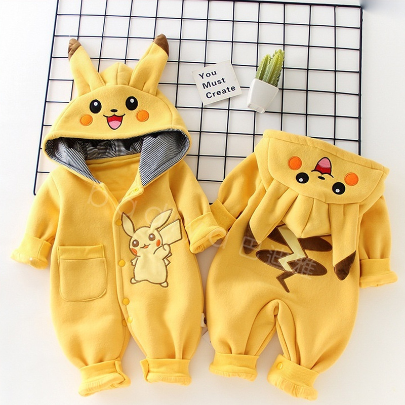 Winter Clothing For Babies - Cartoon Pocket Monsters Baby Pyjamsa Newborn
