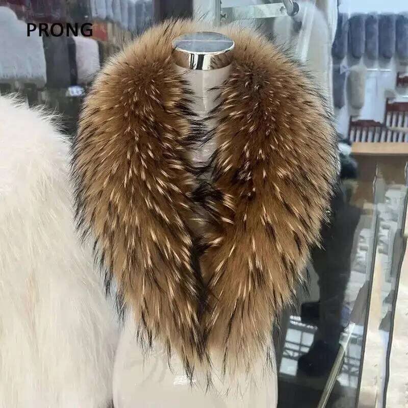 Natural Raccoon Fur Collar Rea - Winter Clothing Essentials review and price
