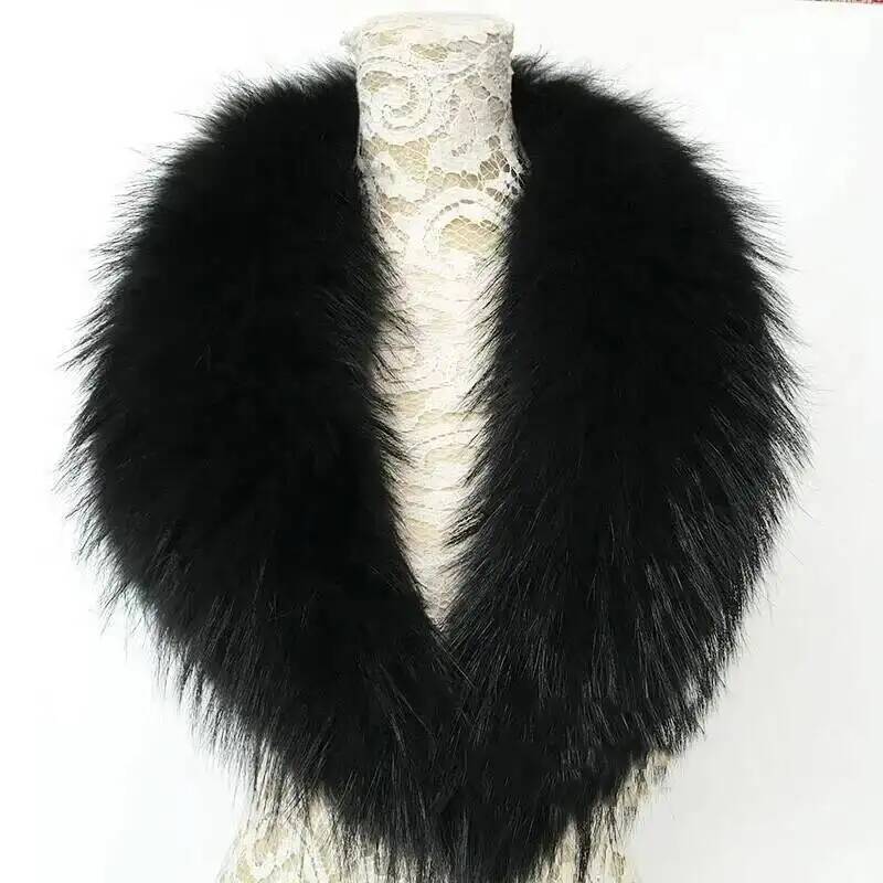 Natural Raccoon Fur Collar Rea - Winter Clothing Essentials review and price